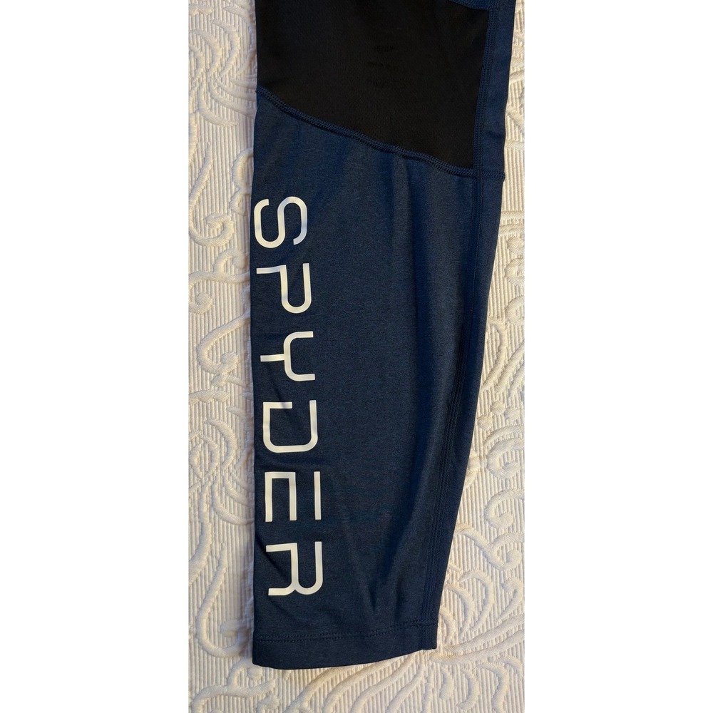 Spyder Mens ProWeb Active Base Layer Thermal Pants Navy Blue Leggings Size M - Picture 6 of 11